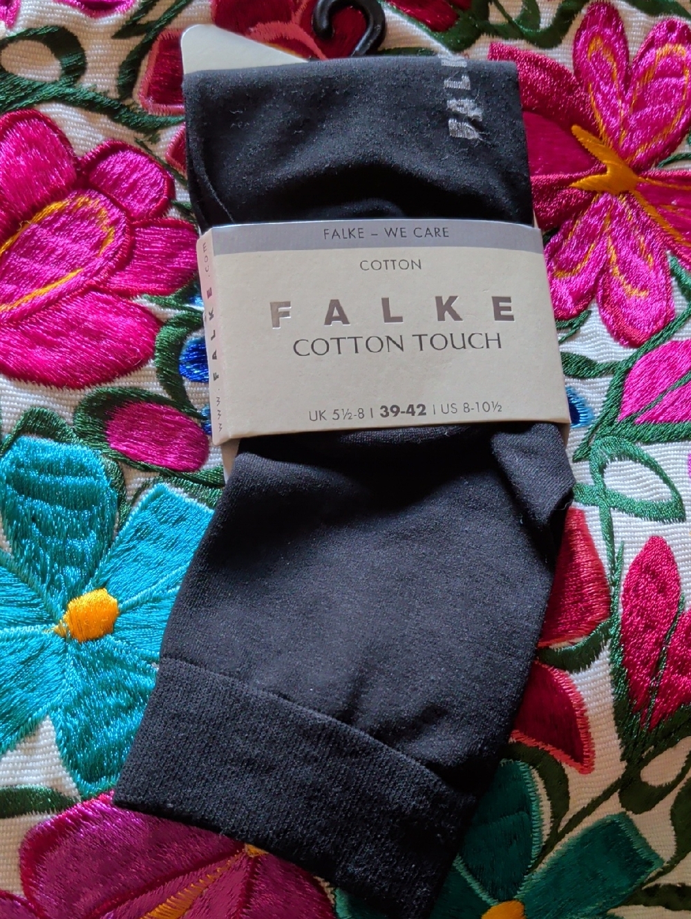 Falke Cotton Touch Black Socks